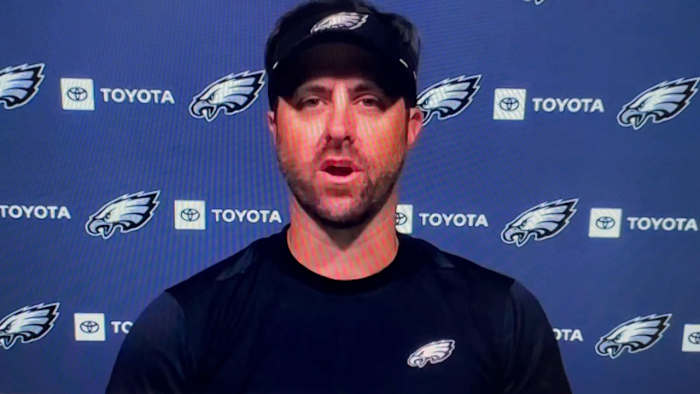Eagles pass game coordinator Kevin Patullo